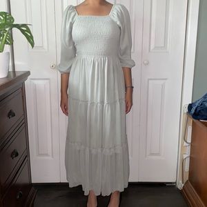 Teal Colored Maxi Dress w/ Mid Sleaves